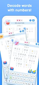 Cryptogram Words Master screenshot 2