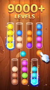 Color Ball Sort Wooden Puzzle screenshot 2