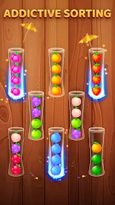 Color Ball Sort Wooden Puzzle screenshot 3